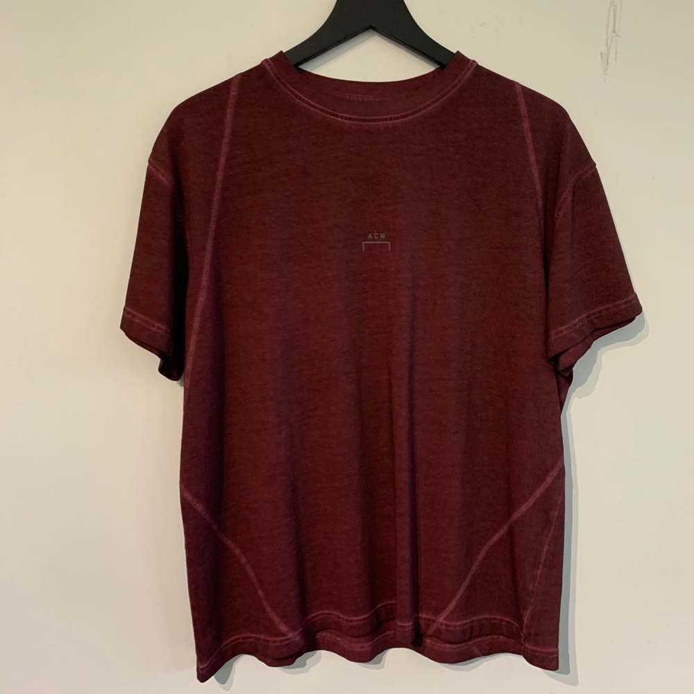 A Cold Wall Overlock T-Shirt - Maroon